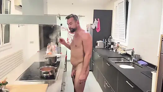 İtalyan Şef Çıplak Spagetti Aşçıları