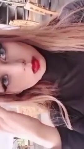 Tranny in public with boyfriend show the ass | Clip 1