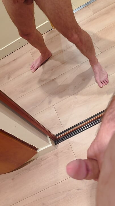 Cum in the mirror