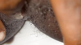 Ebony girl shows off her big ass and boobs