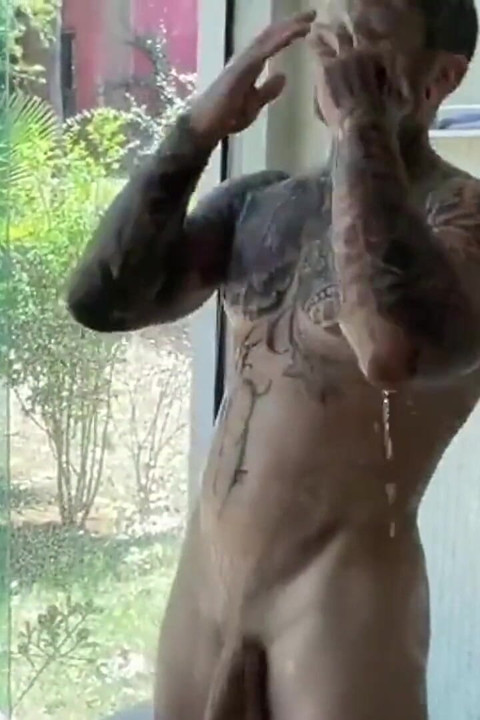 Shaving His Dick and Taking a Shower Shaving