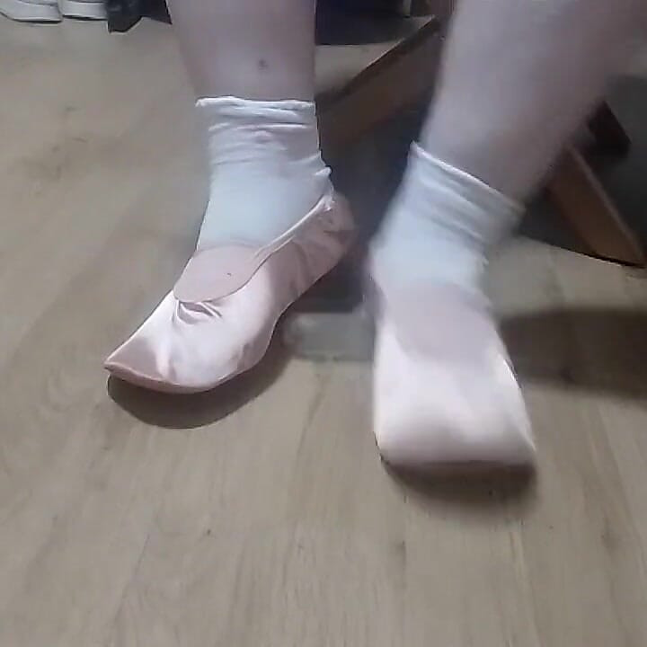 내 첫 체조 슬리퍼에 흰 양말