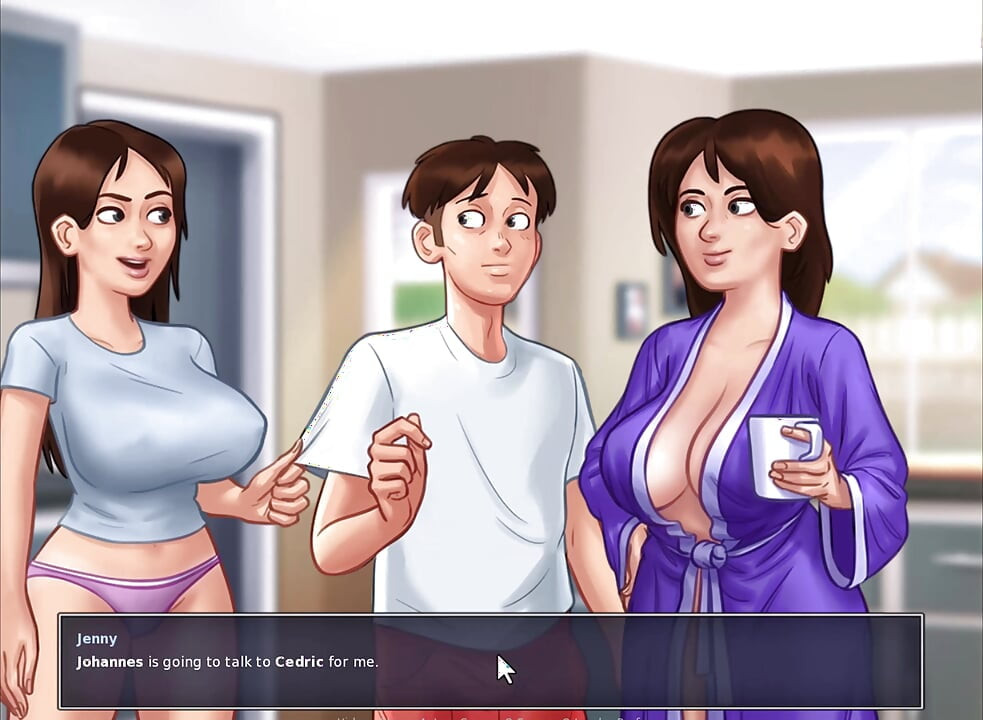 Summertime saga - sucking on jenny's boobs