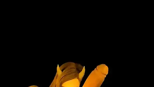 Tit Fucking a Cow Girl with Big Lactating Boobs