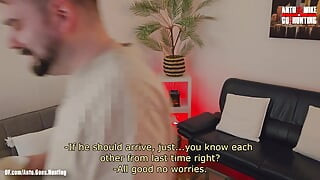 Straight Muscle Guy and Security Guard First Time Anal, Kissing and Blowjob While I Watch