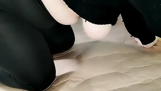 Külotsuz şeffaf taytlı üvey anne.