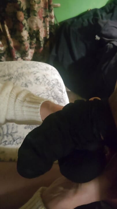 Goode Girl Nylonplay with Hubby's Cock and Balls