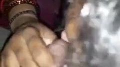 Tamil Hindu aunty blows circumcised penis