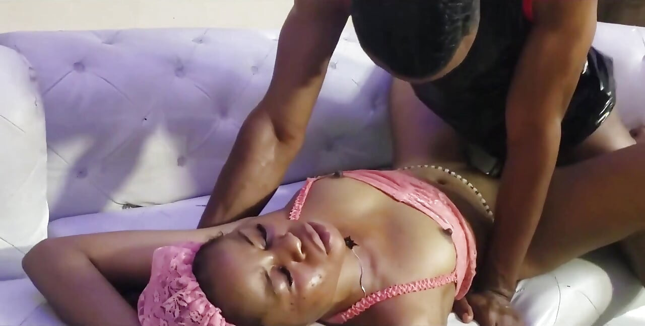 Slim Pearly Offers Her Husband Debtor with Her Juicy Pussy, Fuck in Front of Her Husband.
