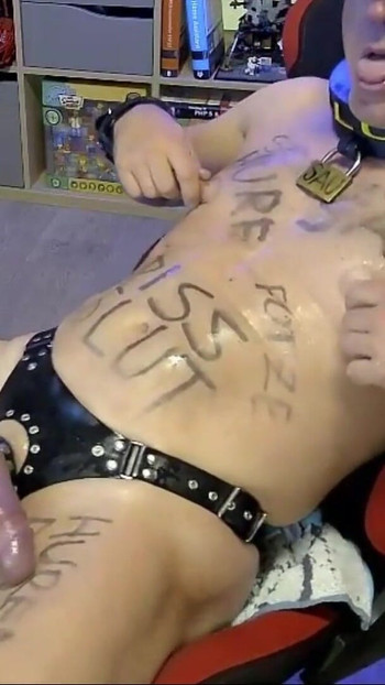 Stunning moment from "Faggot Pig Slut Whore Showing off Fucking Cunt Jerking Huge Cock Play fat pumped Nipples"