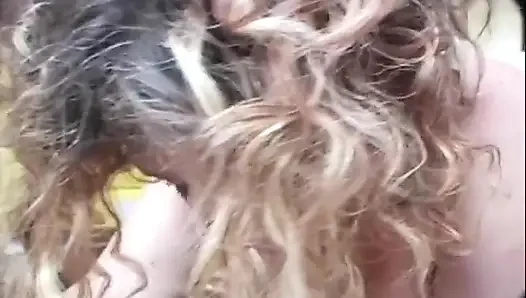 Curvy plumper sucks balls in first porn shoot