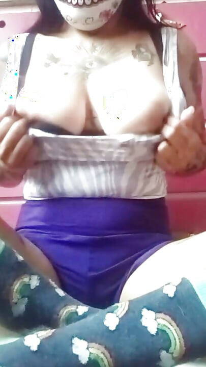 Naughty stepsister masturbates when she's alone at home