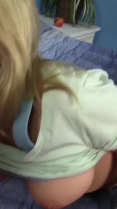 Hot blonde Sarah does wild handjob and deepthroats