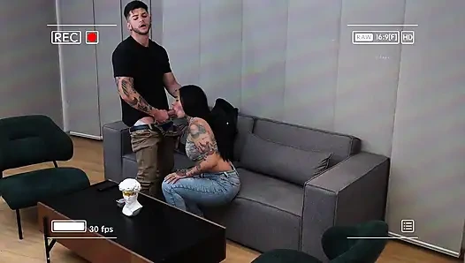 What a! I Fuck My Stepsister's Best Friend Through Ripped Jeans While We Play One