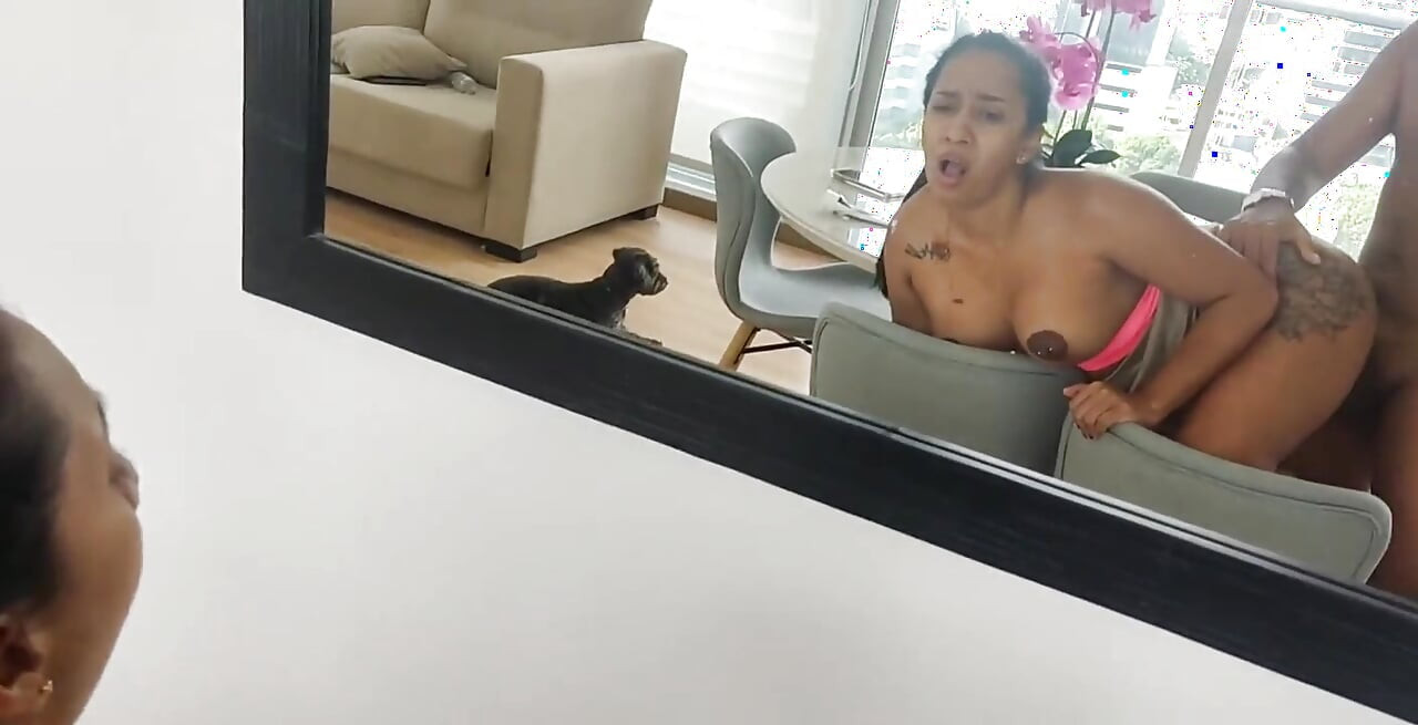 I got stuck inside the washing machine and I asked my stepson for help and he took advantage of the situation