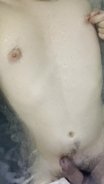 Playing with myself in the hot tub!