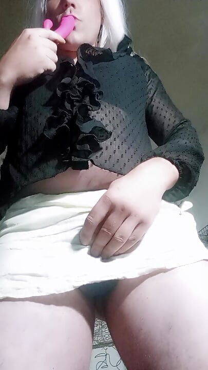 Crossdresser e brinquedos divertidos