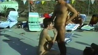 Public pool blowjob