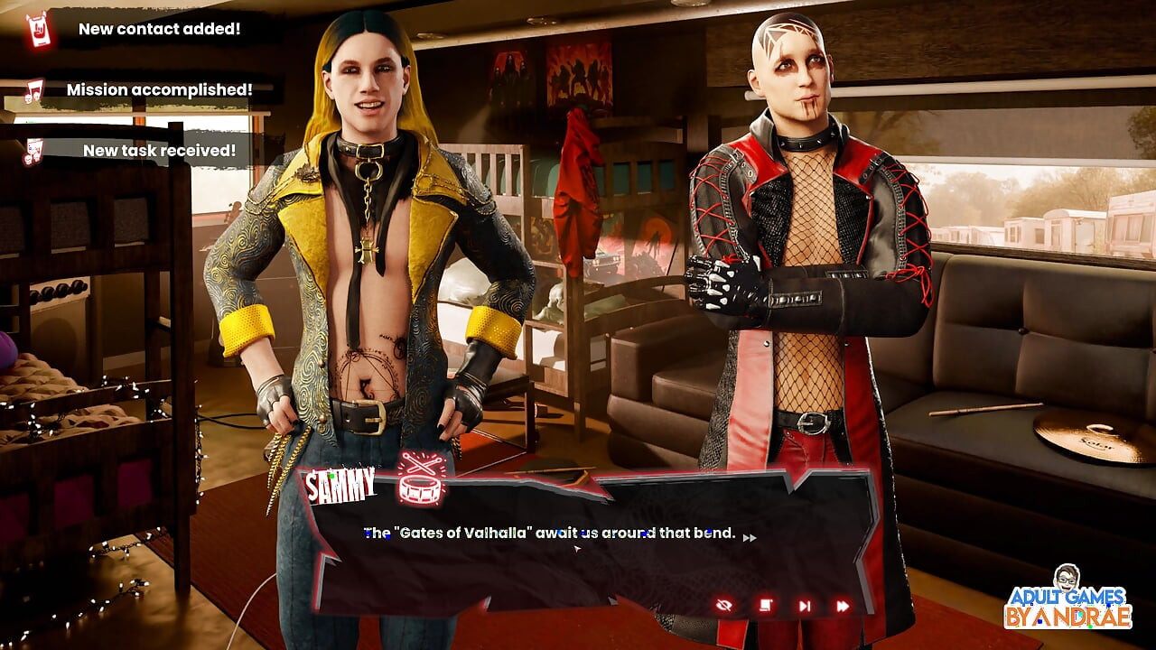 Sex, Sin & Rock'n'roll Gameplay Part 1 - Van Crash, Motel Stop & a Strange New Beginning