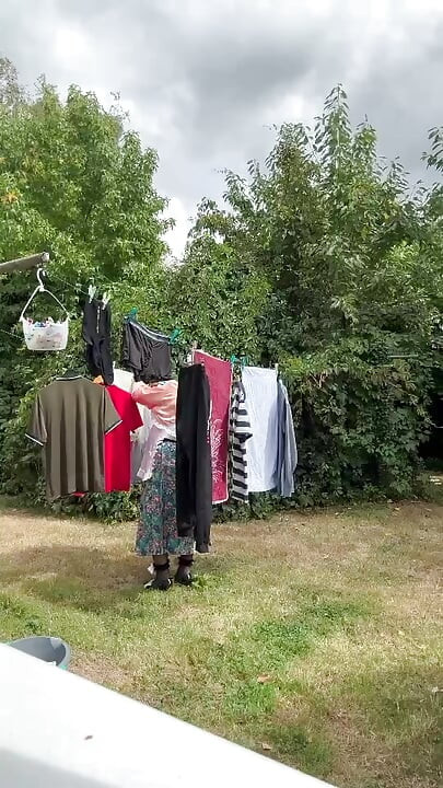 U vintage odjeći sobarice za jedan dan