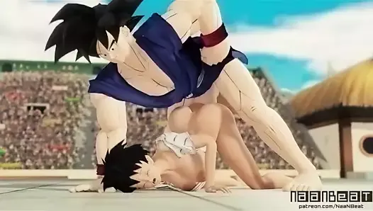 Goku se folla el culo de videl en el torneo