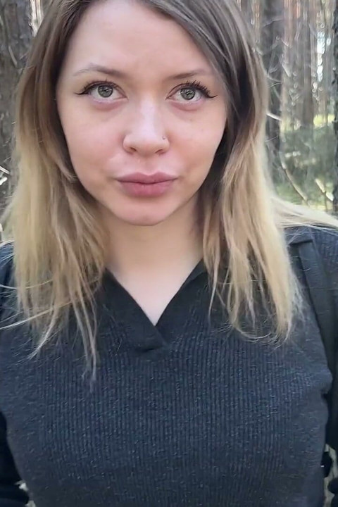 Student Catwalk in Forest but Clenching Ass Worship POV