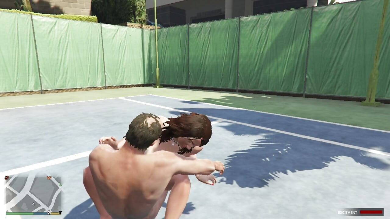 Trevor and Cheating wife amada having sex in tennis court