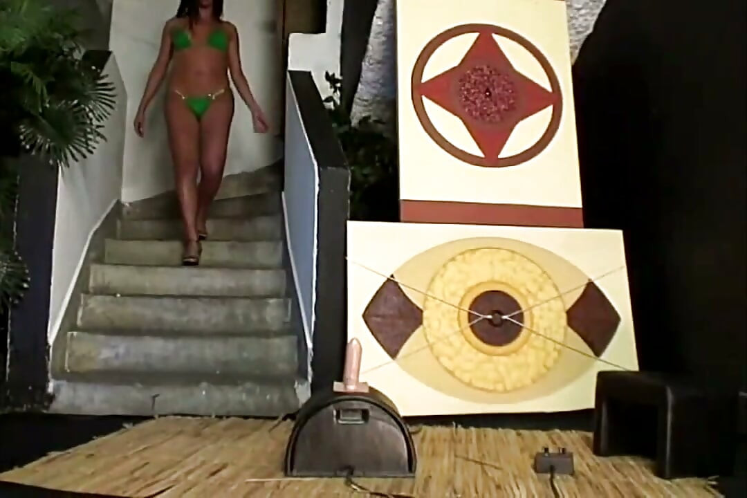 Beautiful Busty Trans MILF Masturbates Big Cock with Vibrator in Ass and Cums