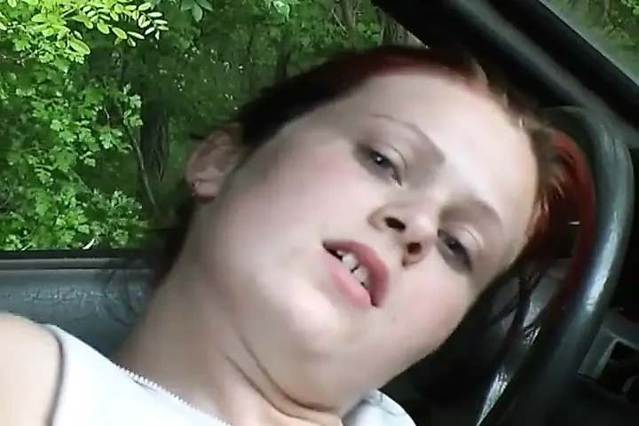 Cute Teen From Germany Likes to Play with Her Pussy in the Car