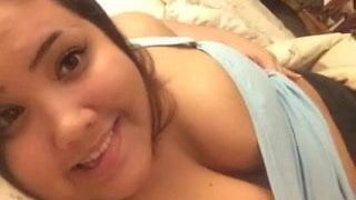 BBW Tastes Her Wet Pussy Then Plays With Her Boobs