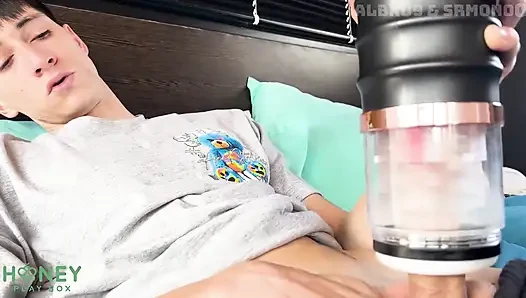 My Stepbrother Wants Me to Help Him Masturbate with a New Sex Toy