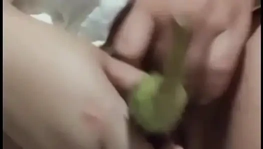 Playing Eggplant Pussy