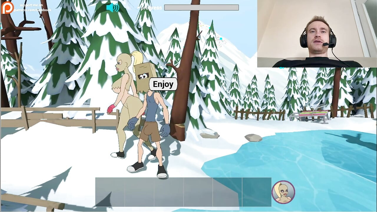 Fuckerman Winter Lovers - Fucked Juicy Woman In Game