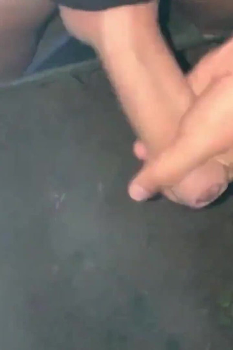 Smoking Cigarette While Jerking and Cumming Outside