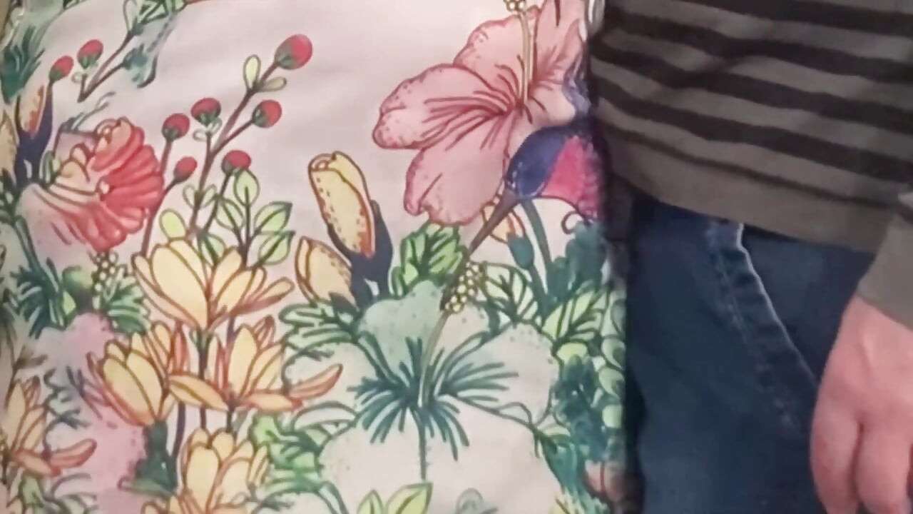 Pequena buceta debaixo do vestido pervertida no metrô