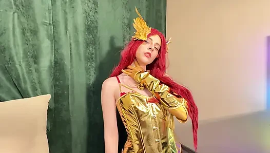 Pyra Flame Pixie Seduction - Red Lingerie Tease to Fiery Ride