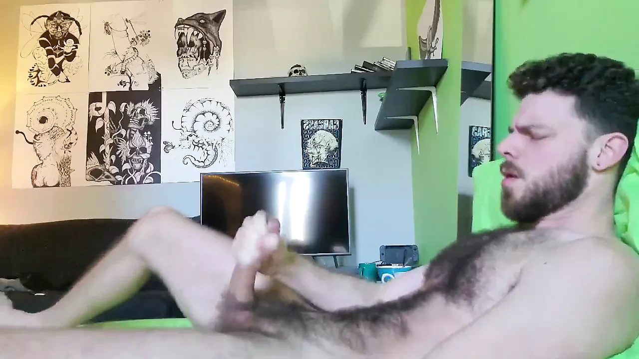 Cam Cum: Hairy Daddy Erupts