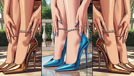 High-Heels get cum from alle sites an will be licked by hot anime girls Chapter 2