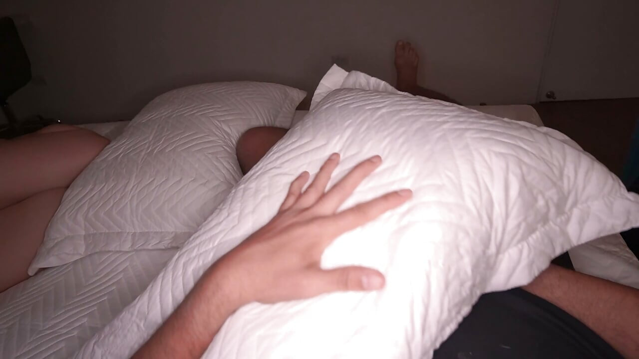 My coworker fucks the hell out of me in a hotel bed
