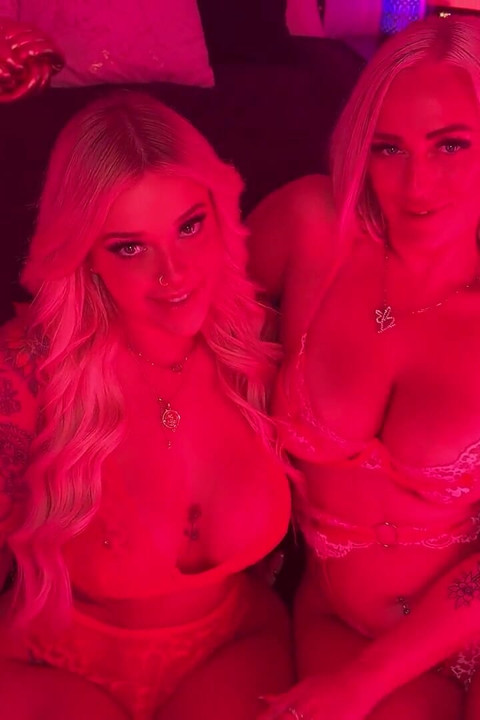 Double Tatted Blonde PAWG Threesome for Big Dick Dealer Don