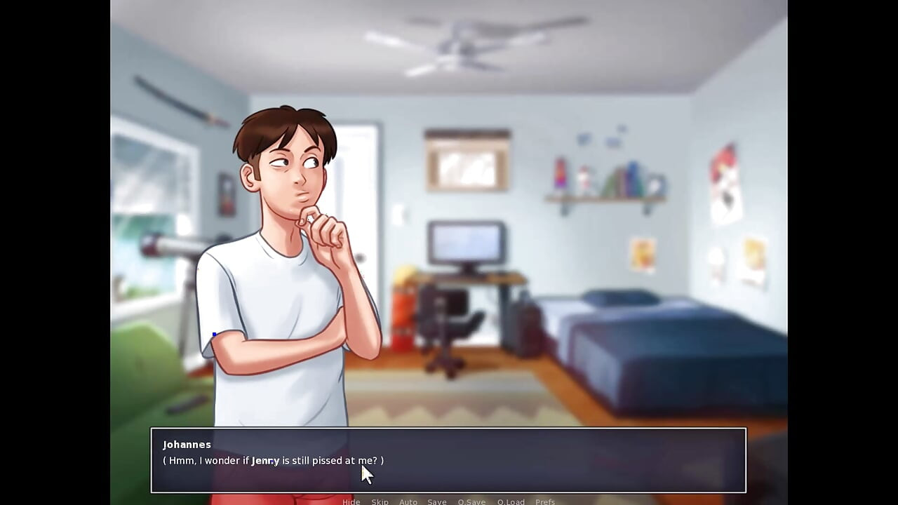 Summertime saga - jenny gab mir einen handjob im live-stream.