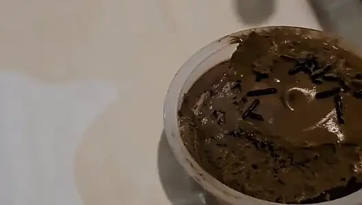 Eating Cum with Cake