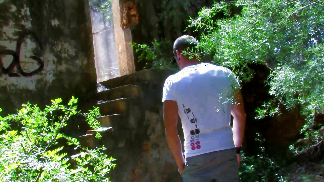 Sexy prey in the woods for a bad and aroused guy