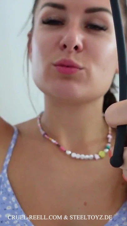 Thrilling moment from "Extra long silicone dilator from Steeltoyz tested by Cruel Reell"