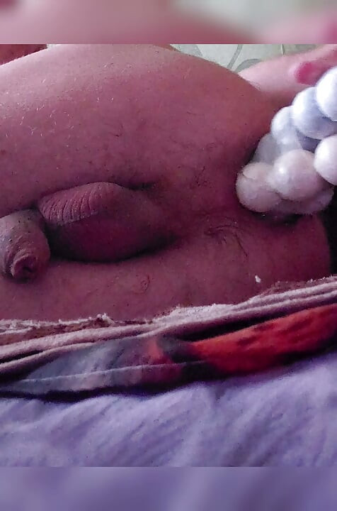 Anal beads fucked my asshole really deep and hard.