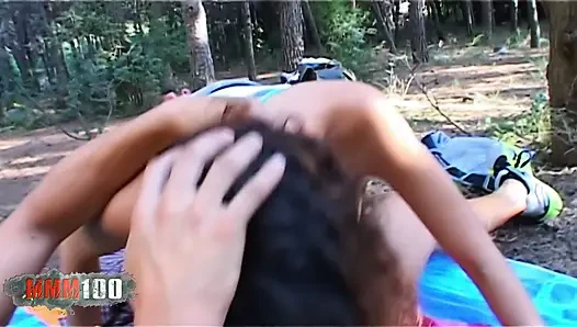 European Latina Penelope - Big Tits Blowjob & Cumshot Outdoor
