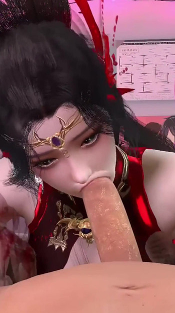 3D Cute Cosplay Model Have a Hardcore Sex in the Bedroom