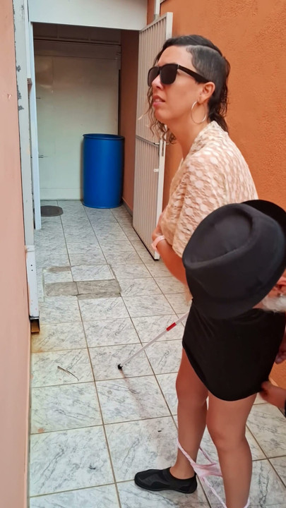 Freeze time with the blind girl in the alley. | Clip 1