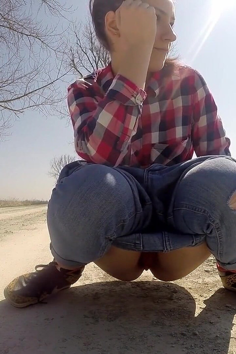 Getting ready to pee on a street