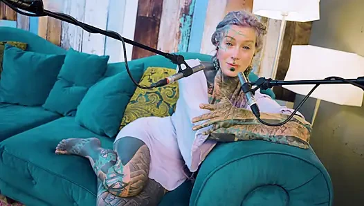 I talk about A - authentic - ASMR - Podcast - Talking - tattoo girl model goth punk dreadlocks